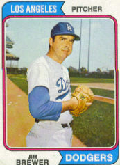 1974 Topps Baseball Cards      189     Jim Brewer